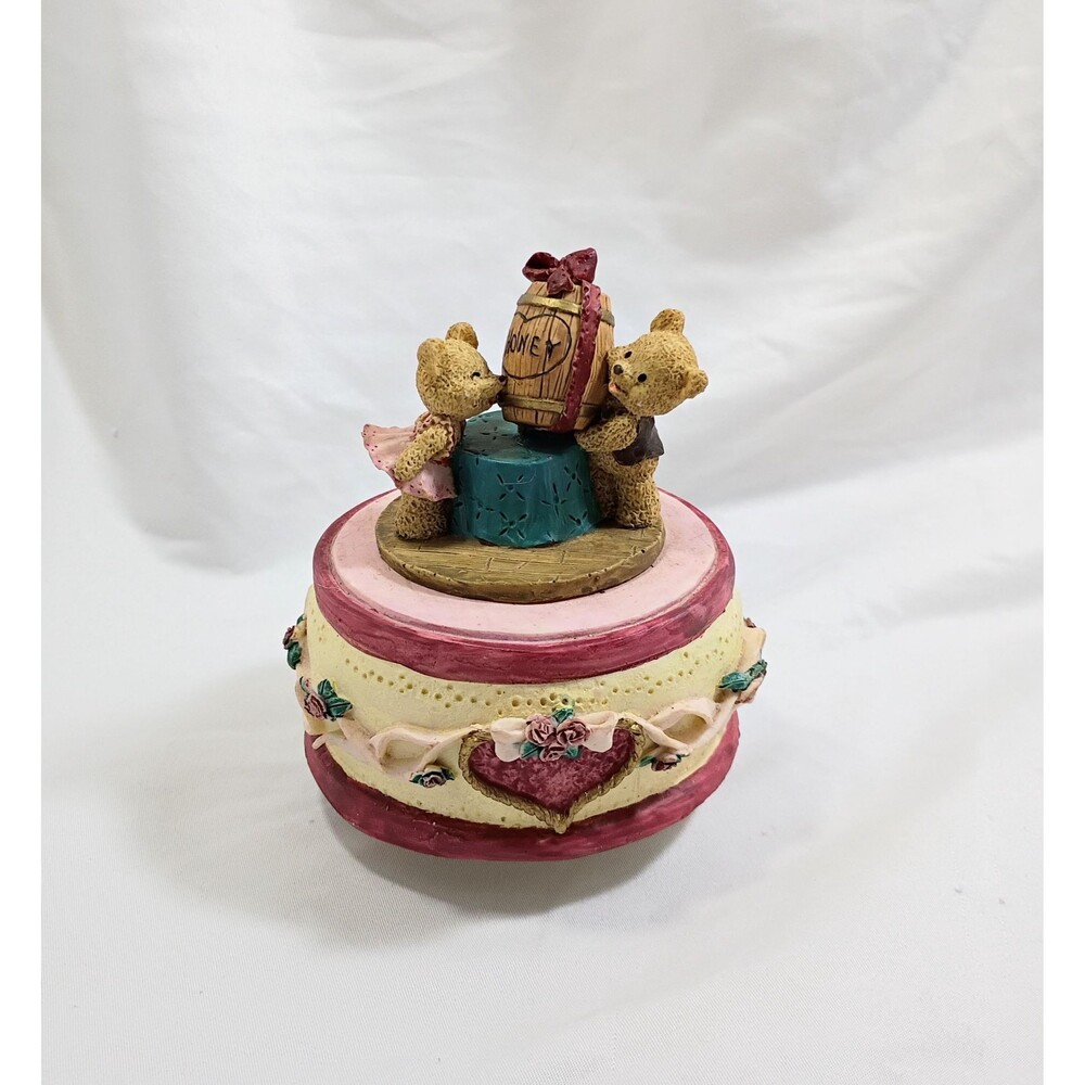 Bears & Friends Gold Collection Bears and Honey Barrel Music Box